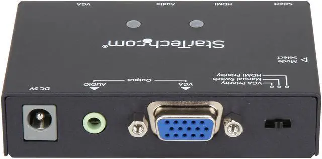 Alt view image 4 of 6 - StarTech.com 2x1 VGA + HDMI to VGA Converter Switch w/ Priority Switching