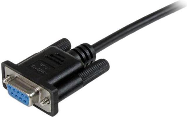 Alt view image 2 of 3 - StarTech.com 1m Black DB9 RS232 Serial Null Modem Cable F/F