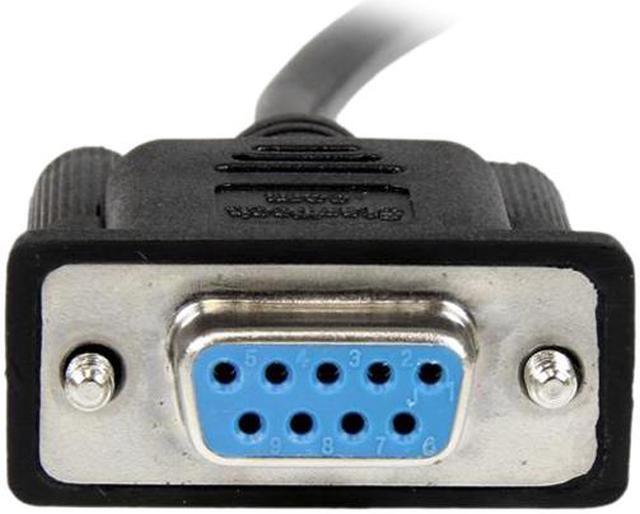 Alt view image 3 of 3 - StarTech.com 1m Black DB9 RS232 Serial Null Modem Cable F/F