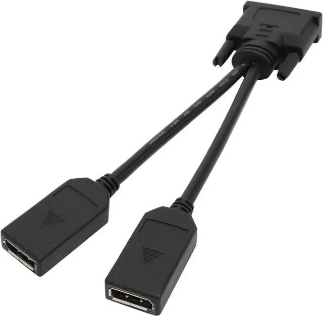 Alt view image 2 of 5 - StarTech DMSDPDP1 8in LFH 59 Male to Dual Female DisplayPort DMS 59 Cable - DMS-59 to Dual DisplayPort Cable Adapter - DMS to 2 x DP Y Cable