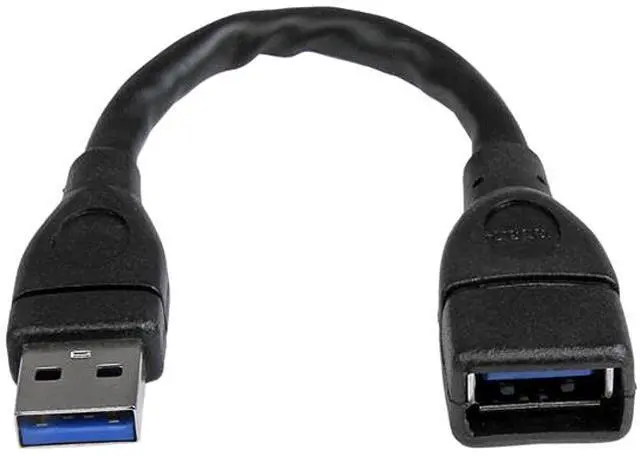Main image of StarTech.com 6in Black USB 3.0 Extension Adapter Cable A to A - M/F