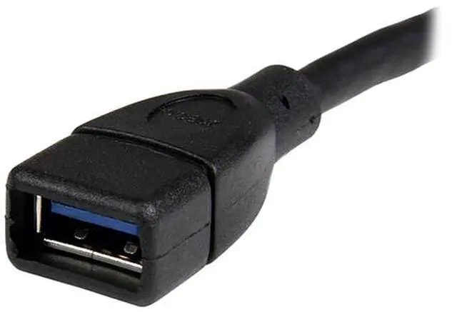 Alt view image 3 of 3 - StarTech.com 6in Black USB 3.0 Extension Adapter Cable A to A - M/F