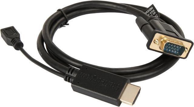  StarTech.com HDMI to VGA Cable - 3 ft / 1m - 1080p - 1920 x  1200 - Active HDMI Cable - Monitor Cable - Computer Cable (HD2VGAMM3) :  Electronics