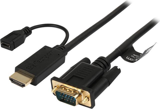 HDMI-VGA Adapter Cable – 6ft (HDMI to VGA, High Speed HDMI/15-pin D-sub,  Monitor Cable to Connect PCs, laptops, and Other HDMI Devices to VGA  Screens