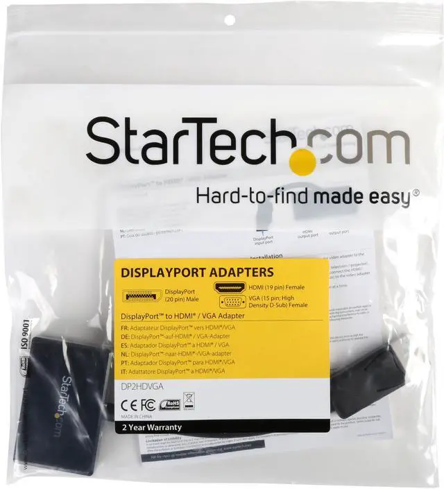 Alt view image 3 of 3 - StarTech.com DP2HDVGA Travel A/V adapter: 2-in-1 DisplayPort to HDMI or VGA
