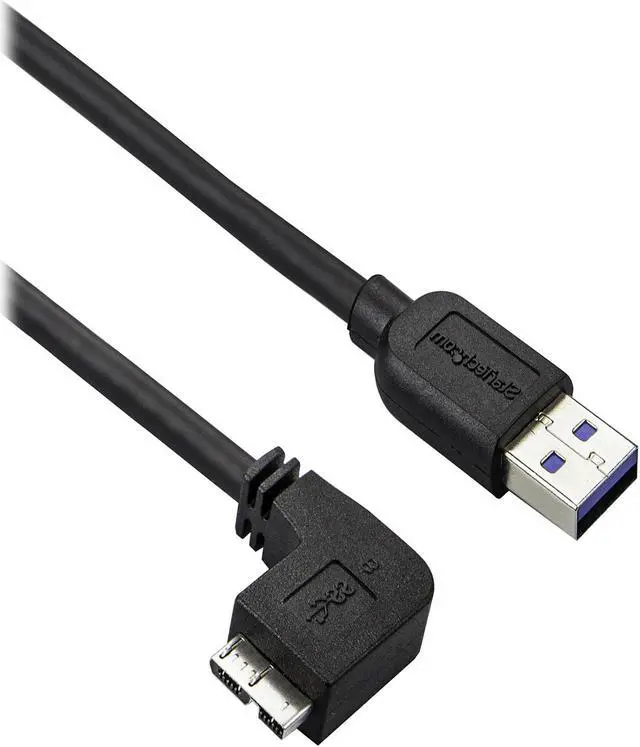 Main image of StarTech.com 2m 6 ft Slim Micro USB 3.0 Cable - USB 3.0 A to Left-Angle Micro USB - USB 3.1 Gen 1 (5 Gbps)