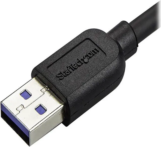 Alt view image 3 of 4 - StarTech.com 1m 3 ft Slim Micro USB 3.0 Cable - M/M - USB 3.0 A to Right-Angle Micro USB - USB 3.1 Gen 1 (5 Gbps)