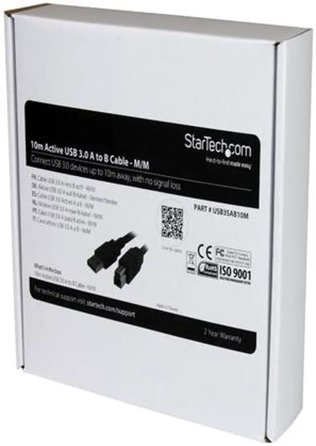 Alt view image 4 of 4 - StarTech.com 10m 30 ft Active USB 3.0 USB-A to USB-B Cable - M/M - USB A to B Cable - USB 3.1 Gen 1 (5 Gbps)