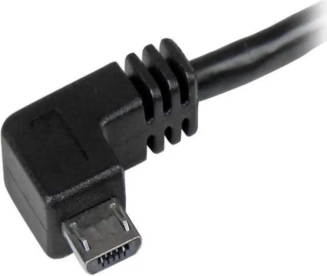Alt view image 2 of 5 - StarTech.com 2m 6 ft Micro-USB Cable with Right-Angled Connectors - M/M - USB A to Micro B Cable