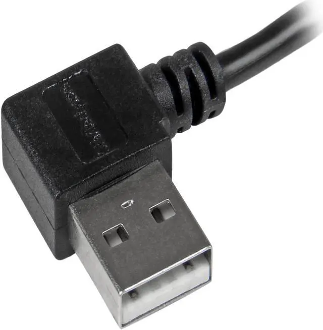 Alt view image 3 of 5 - StarTech.com 2m 6 ft Micro-USB Cable with Right-Angled Connectors - M/M - USB A to Micro B Cable