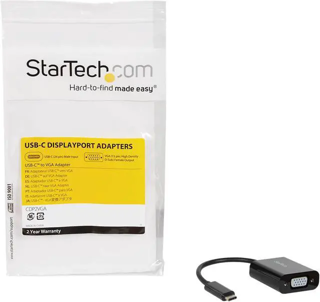 Alt view image 6 of 6 - StarTech.com CDP2VGA USB-C to VGA Adapter - Thunderbolt 3 Compatible - USB C Adapter - USB Type C to VGA Dongle Converter