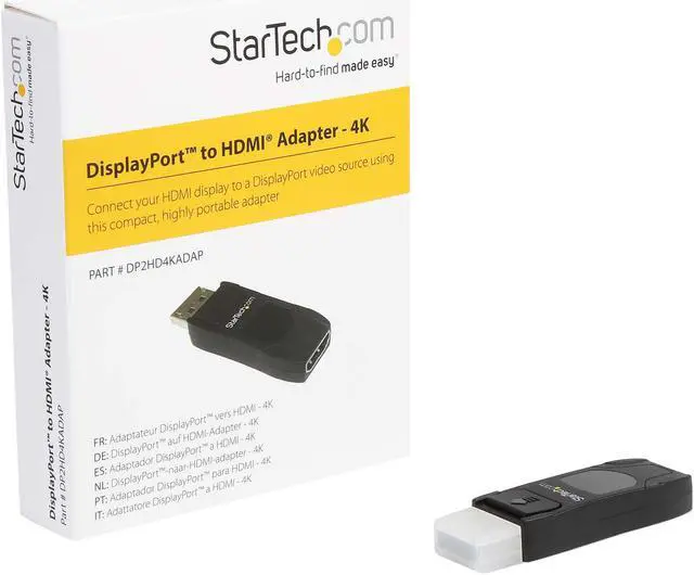 Alt view image 7 of 6 - StarTech.com DP2HD4KADAP DisplayPort to HDMI Adapter - 4K