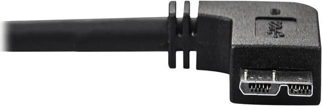 Alt view image 2 of 4 - StarTech.com 0.5m 20in Slim Micro USB 3.0 Cable - M/M - USB 3.0 A to Left-Angle Micro USB - USB 3.1 Gen 1 (5 Gbps)