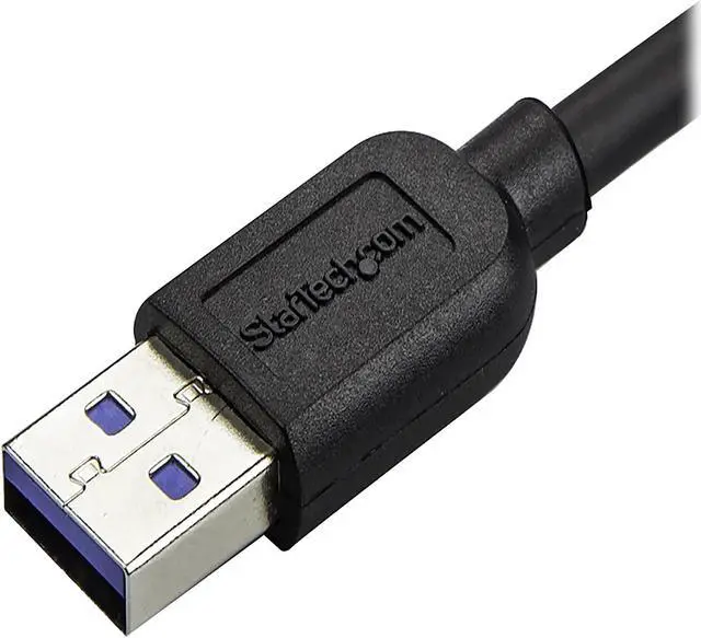 Alt view image 3 of 4 - StarTech.com 0.5m 20in Slim Micro USB 3.0 Cable - M/M - USB 3.0 A to Right-Angle Micro USB - USB 3.1 Gen 1 (5 Gbps)