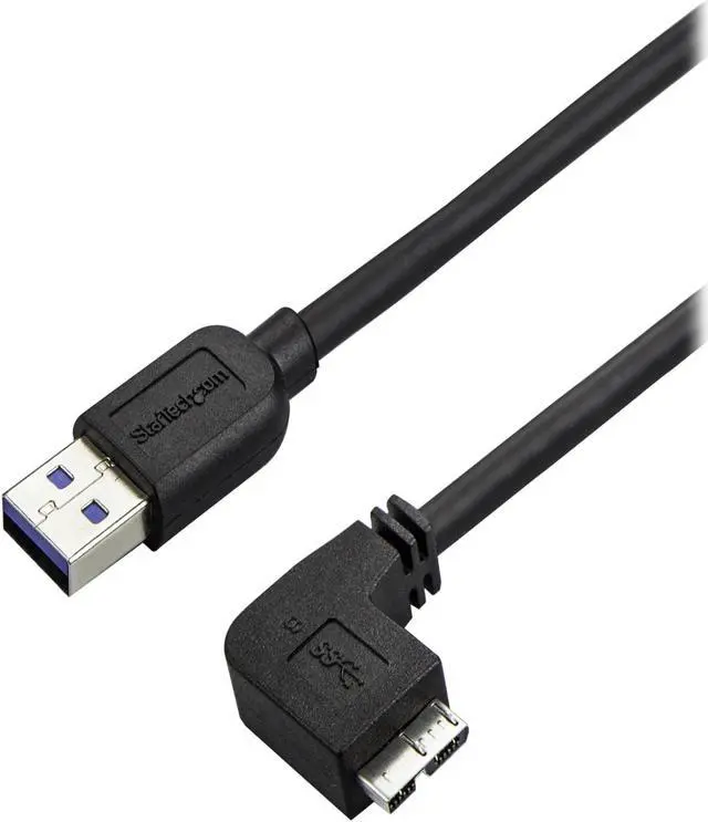 Main image of StarTech.com 0.5m 20in Slim Micro USB 3.0 Cable - M/M - USB 3.0 A to Right-Angle Micro USB - USB 3.1 Gen 1 (5 Gbps)