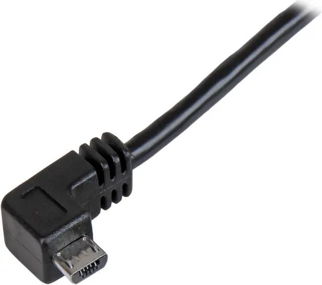 Alt view image 2 of 5 - StarTech.com 1m 3 ft Right Angle Micro-USB Charge-and-Sync Cable M/M - USB 2.0 A to Micro-USB - 28/24 AWG