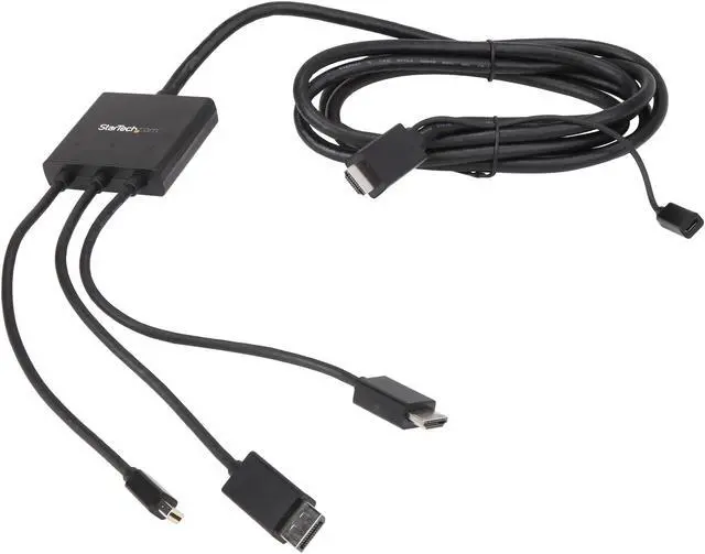 Alt view image 2 of 4 - StarTech.com DPMDPHD2HD HDMI, DisplayPort or Mini DisplayPort to HDMI Converter Cable