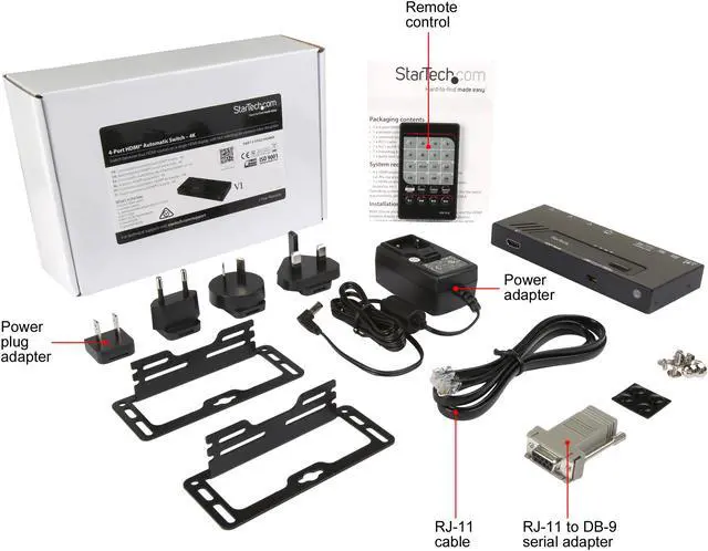 Alt view image 6 of 6 - StarTech.com VS421HD4KA 4-Port HDMI Automatic Video Switch - 4K with Fast Switching