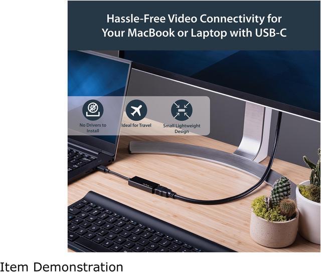 Alt view image 5 of 5 - StarTech.com CDP2HD USB-C to HDMI Adapter – 4K 30Hz – USB 3.1 Type-C to HDMI Adapter – USB C to HDMI Dongle - Monitor Adapter – Black (CDP2HD)
