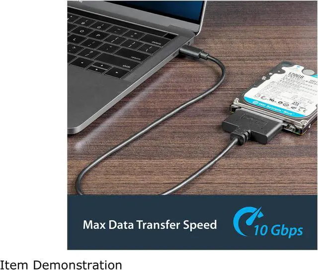 Alt view image 4 of 7 - StarTech.com USB31CSAT3CB USB C To SATA Adapter - for 2.5” SATA Drives - UASP - External Hard Drive Cable - USB Type C to SATA Adapter