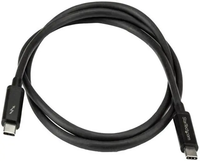 Alt view image 3 of 3 - StarTech TBLT3MM1M Thunderbolt 3 Cable - 3 ft. / 1m - 4K 60 Hz - 20Gbps - USB C to USB C Cable - Thunderbolt 3 USB Type C Charger Cable - 1 pack
