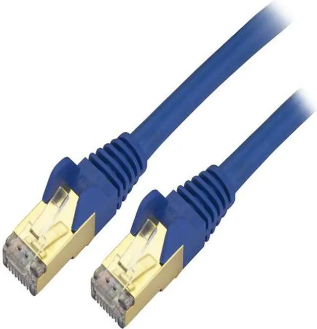 Main image of StarTech C6ASPAT35BL Cat6a Ethernet Cable - 35 ft - Blue - Patch Cable - Shielded (SPT) - Molded Cat5 Cable - Long Network Cable - Ethernet Cord - Cat 6a Cable - 35ft