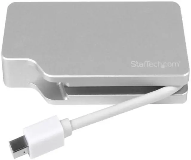 Alt view image 3 of 8 - StarTech.com MDPVGDVHD4K Aluminum Travel A/V Adapter: 3-in-1 Mini DisplayPort to VGA, DVI or HDMI - 4K