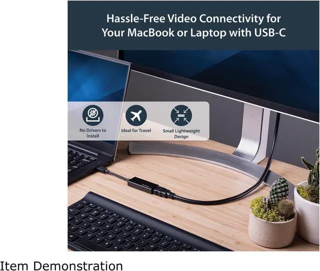 Alt view image 4 of 5 - StarTech.com CDP2HD4K60 USB C to HDMI Adapter - 4K 60Hz - Thunderbolt 3 Compatible - USB-C Adapter - USB Type C to HDMI Dongle Converter