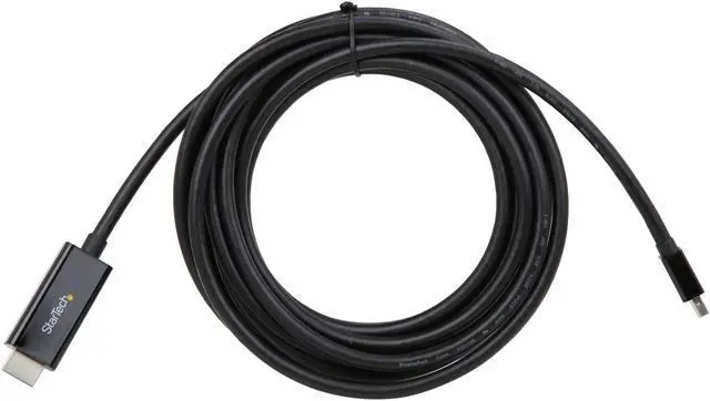 Alt view image 2 of 3 - StarTech MDP2HDMM5MB 16.4ft. BlackMini DisplayPort to HDMI Adapter Cable 4K 30Hz M-M