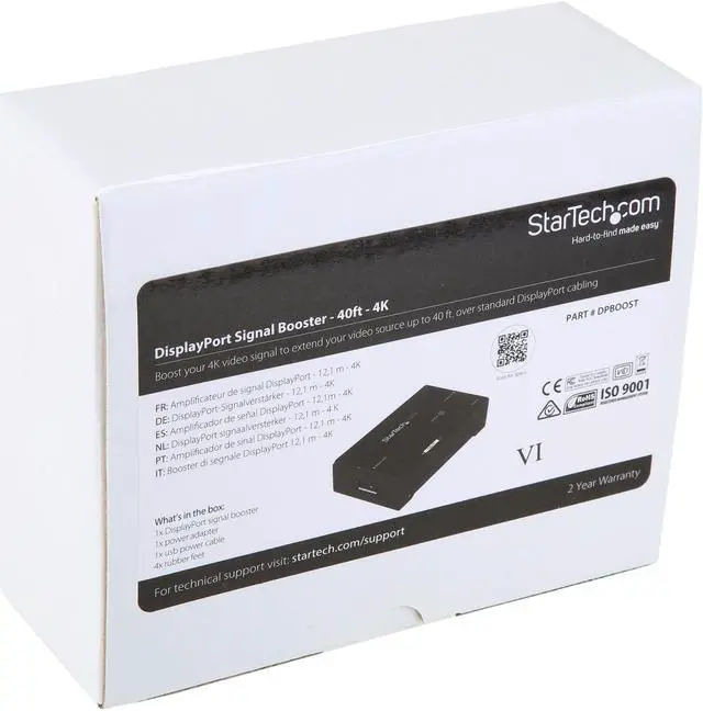 Alt view image 5 of 5 - StarTech DPBOOST DisplayPort Signal Booster - DP Extender - 4K 60Hz