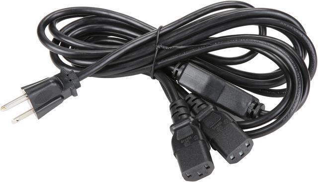 Alt view image 2 of 3 - StarTech.com PXT101Y10 10 ft. Computer Power Cord - NEMA 5-15P to 2x C13