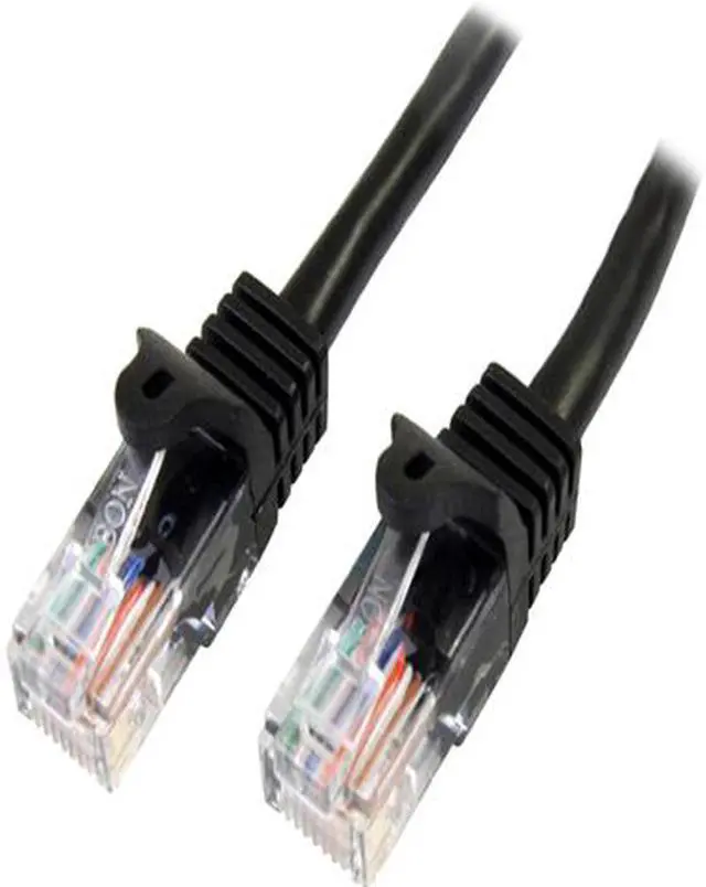Main image of StarTech.com 45PAT5MBK 16.40 ft. Cat CAT5e - 350 MHz Black Network Ethernet Cable