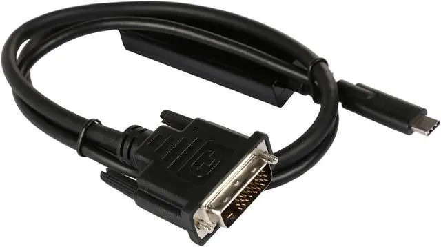 Alt view image 2 of 3 - StarTech.com CDP2DVIMM1MB 3.3 ft / 1 m USB-C to DVI Cable - USB Type-C Video Adapter Cable - 1920 x 1200 - Black (CDP2DVIMM1MB)