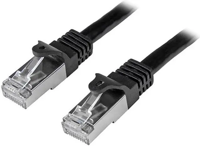 Main image of StarTech.com N6SPAT3MBK 9.84 ft. Cat 6 Black Shielded Network Ethernet Cable