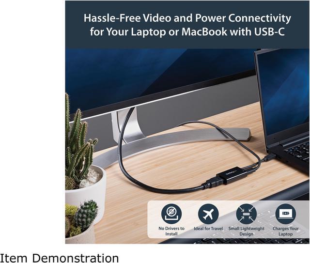 Alt view image 4 of 5 - StarTech.com CDP2HDUCP USB-C to HDMI Adapter - 4K 60Hz - Thunderbolt 3 Compatible - with Power Delivery (USB PD) - USB C Adapter Converter