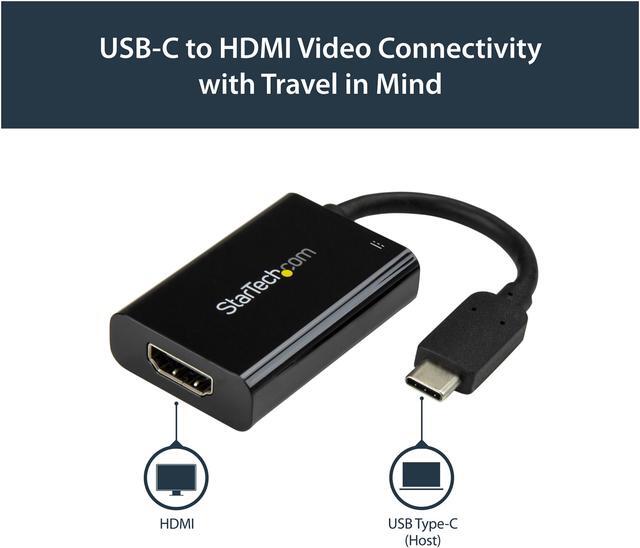 Alt view image 5 of 5 - StarTech.com CDP2HDUCP USB-C to HDMI Adapter - 4K 60Hz - Thunderbolt 3 Compatible - with Power Delivery (USB PD) - USB C Adapter Converter
