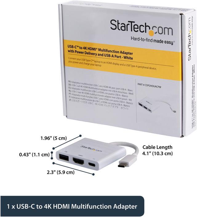 Adaptateur USB C vers HDMI Startech USBC-HDMI-CDP2HD4K60 4K Ultra