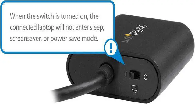 Alt view image 4 of 7 - StarTech CDP2VGASA USB-C to HDMI Adapter - With Stay Awake - Presentation Mode - USB C Adapter - USB-C to VGA Projector Adapter