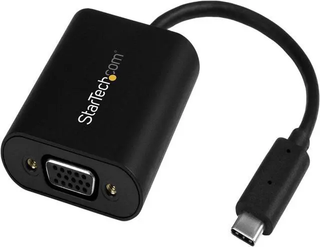 Main image of StarTech CDP2VGASA USB-C to HDMI Adapter - With Stay Awake - Presentation Mode - USB C Adapter - USB-C to VGA Projector Adapter
