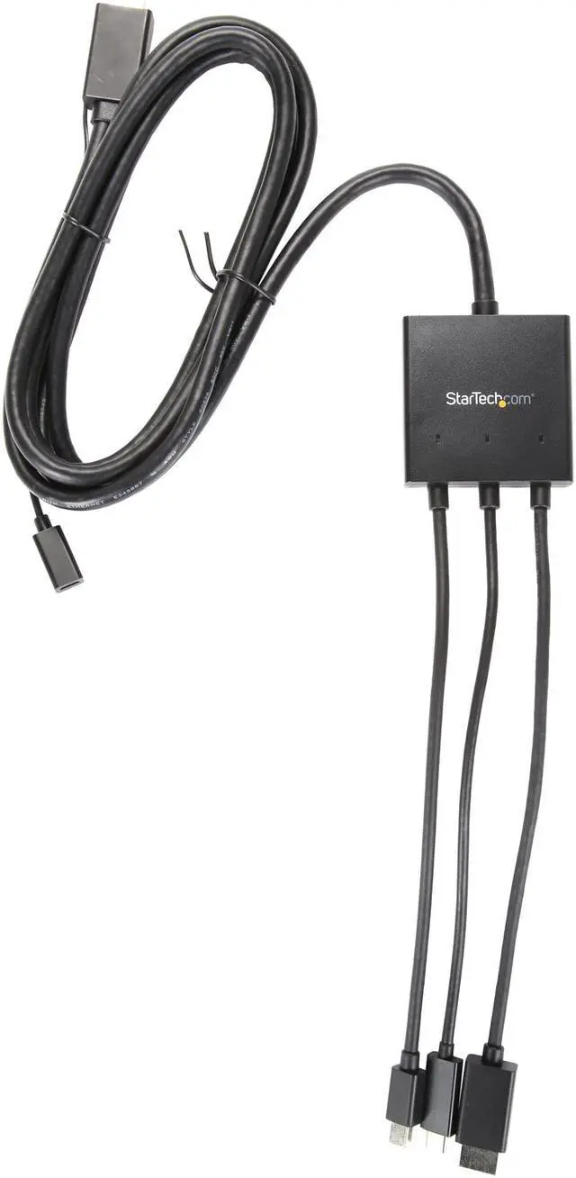 Alt view image 4 of 5 - StarTech CMDPHD2HD USB-C HDMI Cable Adapter - 6 ft. / 2m - 4K - Thunderbolt Compatible - HDMI / USB C / Mini DisplayPort to HDMI Cable