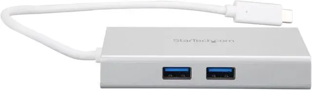 Alt view image 2 of 6 - StarTech.com DKT30CHPDW USB C Multiport Adapter - Aluminum - Power Delivery (USB PD) - USB C to Gigabit Ethernet / 4K HDMI / USB 3.0 Hub