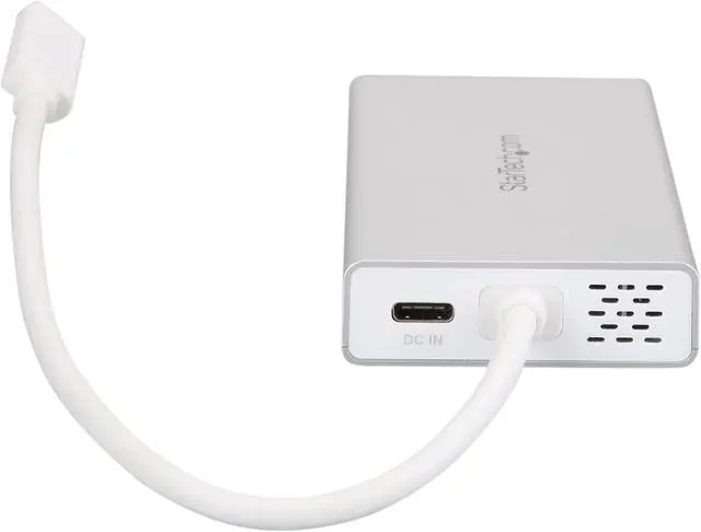 Alt view image 3 of 6 - StarTech.com DKT30CHPDW USB C Multiport Adapter - Aluminum - Power Delivery (USB PD) - USB C to Gigabit Ethernet / 4K HDMI / USB 3.0 Hub