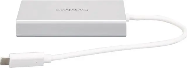 Alt view image 4 of 6 - StarTech.com DKT30CHPDW USB C Multiport Adapter - Aluminum - Power Delivery (USB PD) - USB C to Gigabit Ethernet / 4K HDMI / USB 3.0 Hub