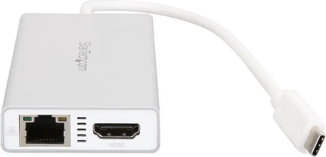Alt view image 5 of 6 - StarTech.com DKT30CHPDW USB C Multiport Adapter - Aluminum - Power Delivery (USB PD) - USB C to Gigabit Ethernet / 4K HDMI / USB 3.0 Hub