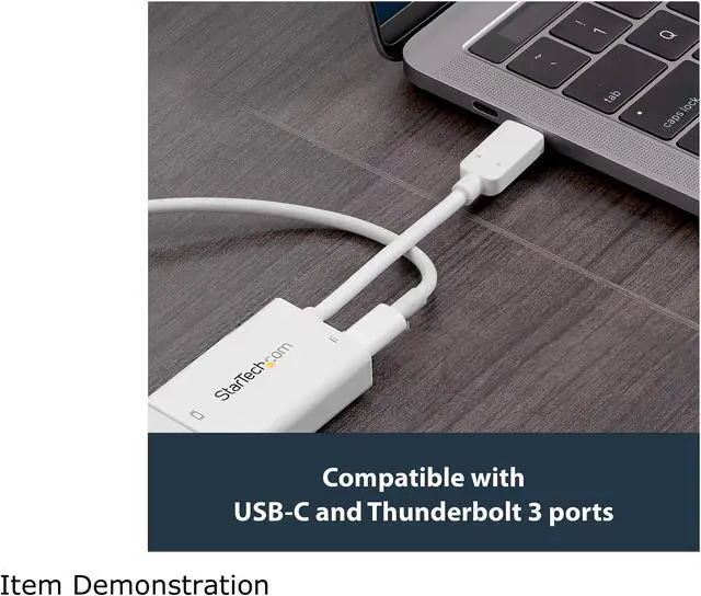 Alt view image 5 of 7 - StarTech.com CDP2VGAUCPW USB-C to VGA Adapter - with Power Delivery (USB PD) - USB C Adapter - USB Type C to VGA Projector Adapter