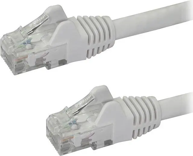 Main image of StarTech N6PATCH6WH 6 ft. White Cat6 Cable with Snagless RJ45 Connectors - Cat6 Ethernet Cable - 6 ft. UTP Cat 6 Patch Cable