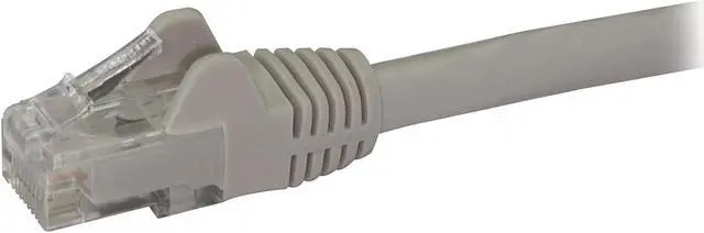 Alt view image 2 of 2 - StarTech N6PATCH1GR 1 ft. Gray Cat6 Patch Cable with Snagless RJ45 Connectors - Short Ethernet Cable - 1 ft. Cat 6 UTP Cable