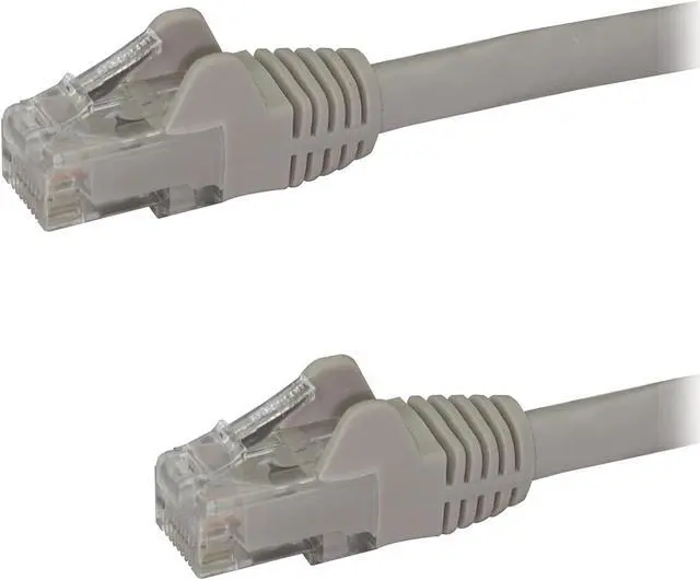 Main image of StarTech N6PATCH1GR 1 ft. Gray Cat6 Patch Cable with Snagless RJ45 Connectors - Short Ethernet Cable - 1 ft. Cat 6 UTP Cable