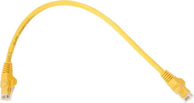 Alt view image 2 of 3 - StarTech N6PATCH1YL StarTech.com Cat6 Patch Cable - 1 ft. - Yellow Ethernet Cable - Snagless RJ45 Cable - Ethernet Cord - Cat 6 Cable - 1 ft.