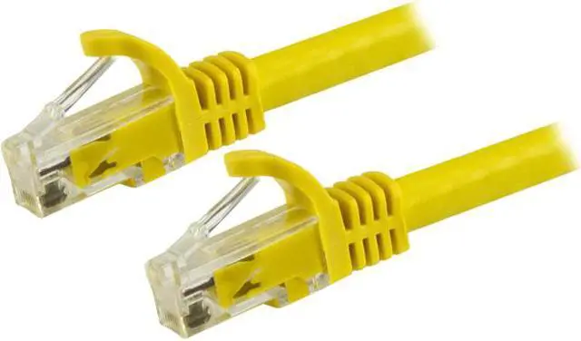 Main image of StarTech N6PATCH20YL Cat6 Patch Cable – 20 ft – Yellow Ethernet Cable – Snagless RJ45 Cable – Ethernet Cord – Cat 6 Cable – 20ft